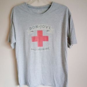 Vintage Bon Jovi Gray Bad Medicine Vintage T-Shirt